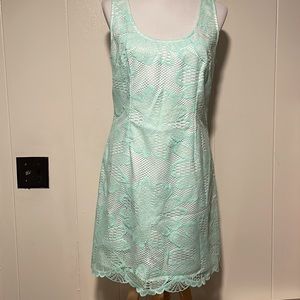 Lilly Pulitzer Sand Bar Blue Iridescent Daisy Lace